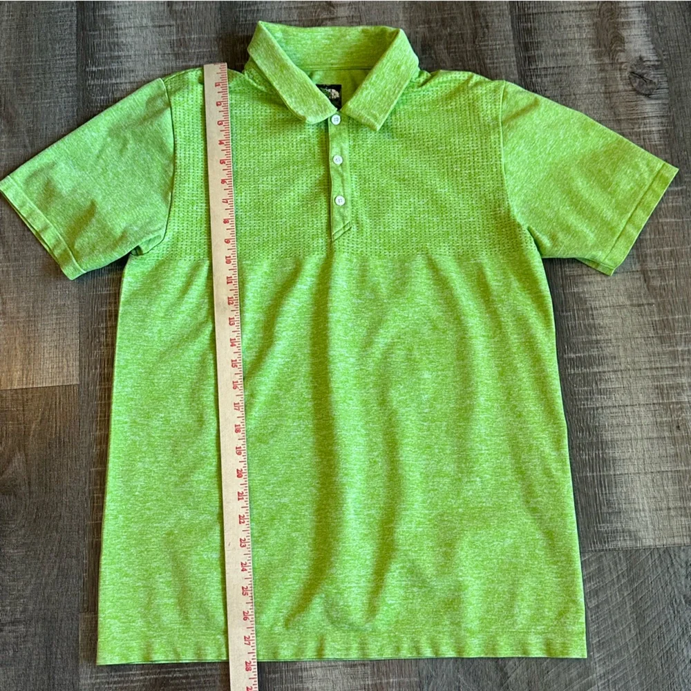 The North Face Polo Men’s Medium Lime Green Stretchy‎ Nylon Blend Performance